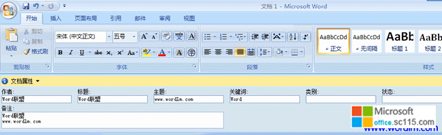 Microsoft Word2007ĵĸϢ